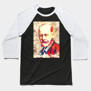 Sigmund Freud Pop Art Baseball T-Shirt